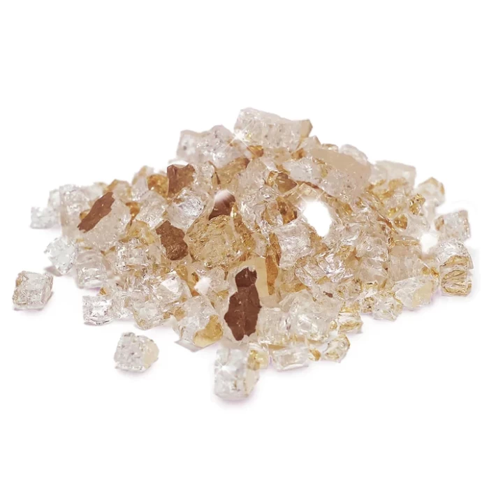Gold Reflective Fire Glass