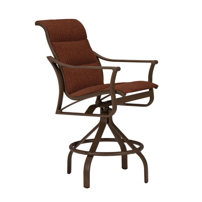 Corsica Padded Sling Swivel Bar Stool