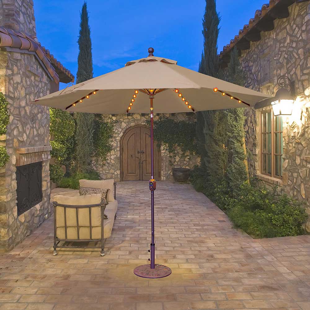 Alimunim Market Umbrella LED