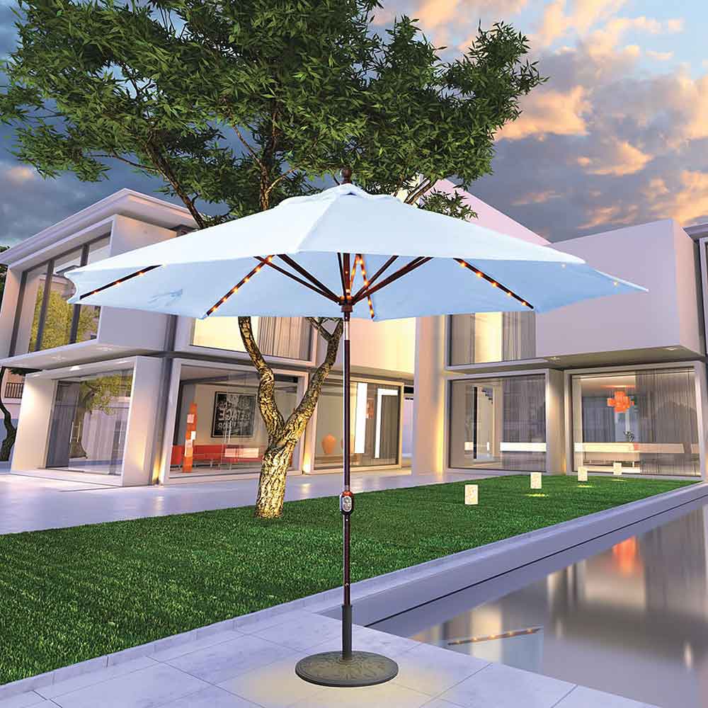 Aluminum Market Umbrella LED Lights