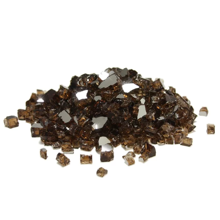 Copper Reflective Fire Glass