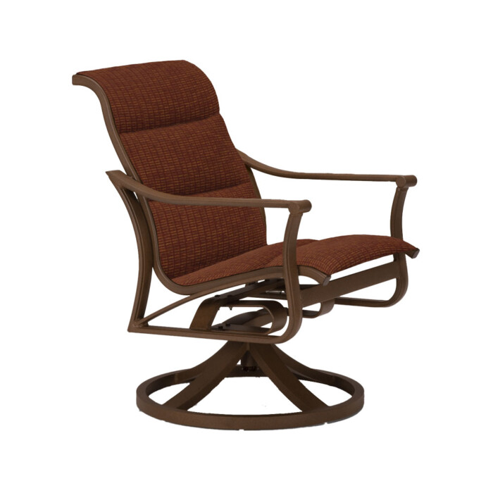 Corsica Padded Sling Low Back Dining Swivel Rocker
